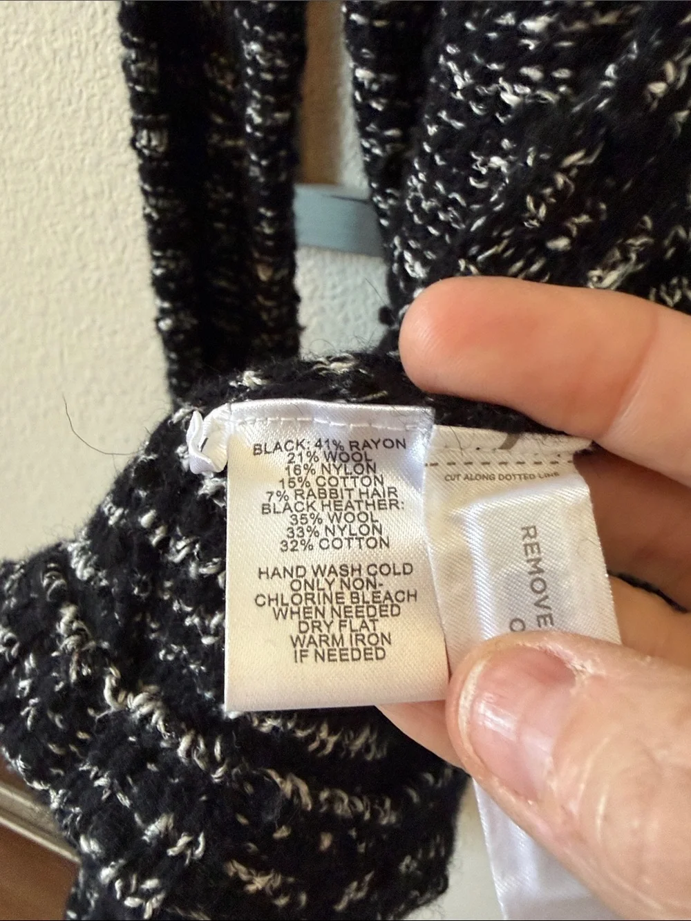 LOFT Black & White Marled Knit  Cardigan